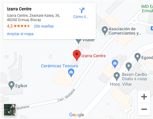 MAPA - IZARRA CENTRE ERMUA